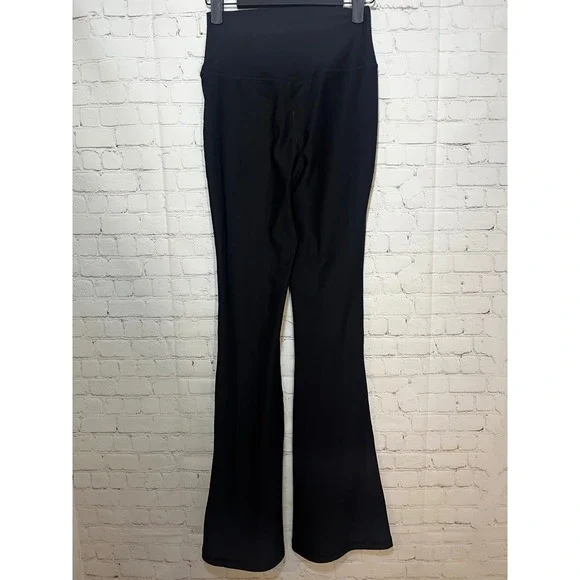 Yogalicious Felix Rib Sophia Flare Black Crossover High Waist Ribbed Leggings S - Picture 4 of 7